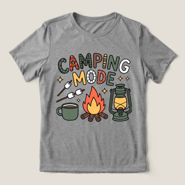 Söt Camping-läge T-shirt (Design Framsida)