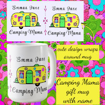 Söt Camping Travel Trailer Camping-Mamma