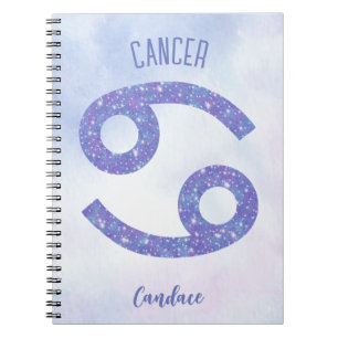 Söt Cancer Astrology Lila Personlig Anteckningsbok