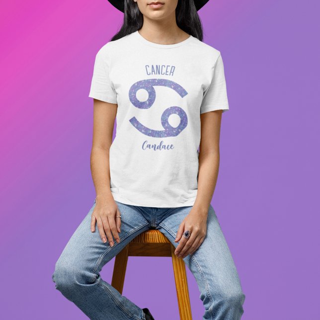 Söt Cancer Astrology Personlig Birthday T Shirt (Skapare uppladdad)