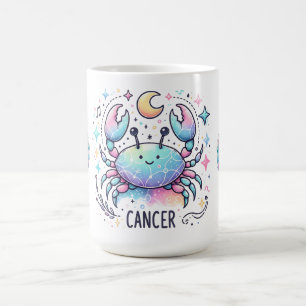 Söt Cancer Zodiak Krabba Astrologi Tecken Kaffemugg