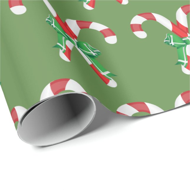 Söt Candy cane jul Presentpapper (Rullad Hörn)