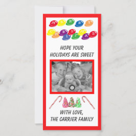 Söt Candy-jul - Fotokort Julkort