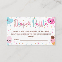 Söt Candy Sprinkles Diaper Raffle Baby Shower