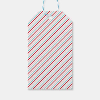 Söt Candy Stripe Röd Rosa Blå Högtid/Födelsedag Presentetikett