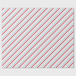 Söt Candy Stripe Röd Rosa Blå Holiday/Födelsedag Presentpapper