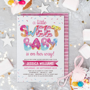 Söt Candyland Sprinkles Baby Shower-inbjudan Inbjudningar