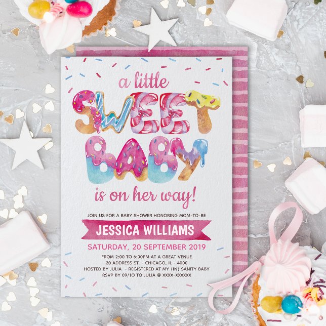 Söt Candyland Sprinkles Baby Shower-inbjudan Inbjudningar (Skapare uppladdad)