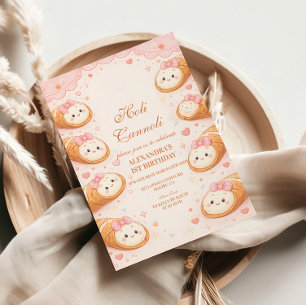 Söt Cannoli-bageri Bow 1-årsdag Inbjudningar