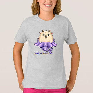 Söt Capricorn- tecknad film – Whimsical Zodiak T Shirt
