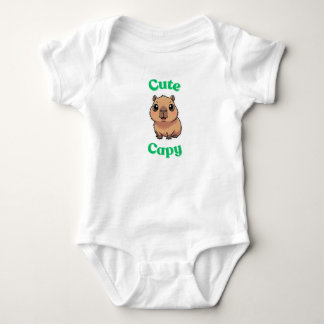 Söt Capybara Baby Bodysuit | Roligt Djur för Spädb T Shirt