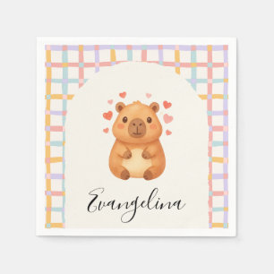 Söt Capybara Baby Shower Pappersservett