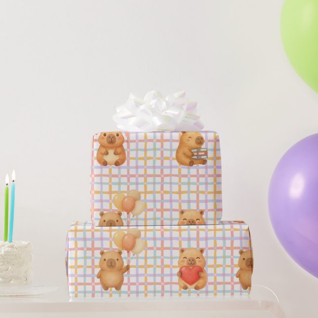 Söt Capybara Baby Shower Presentpapper (Festgåvor)