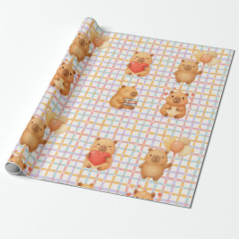 Söt Capybara Baby Shower Presentpapper