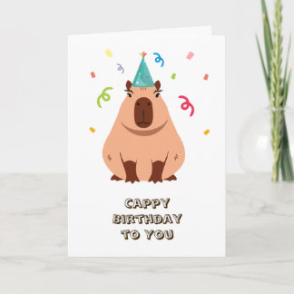 Söt Capybara Födelsedagskort Kort