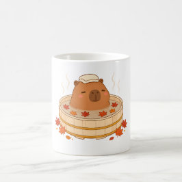 Söt Capybara Höst Onsen Lönnlövsmugg Kaffemugg