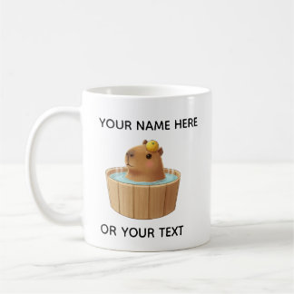 Söt Capybara I Varmbadsbalja Personlig Mugg