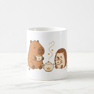 Söt Capybara Igelkott Tekid Fika Vän Mugg