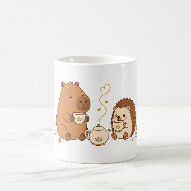 Söt Capybara Igelkott Tekid Fika Vän Mugg (Center)