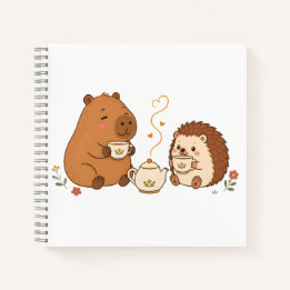 Söt Capybara Igelkott Tekid Friends Anteckningsbok
