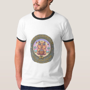 Söt Capybara K-Pop K-Coconut Club Ringar T-Shirt