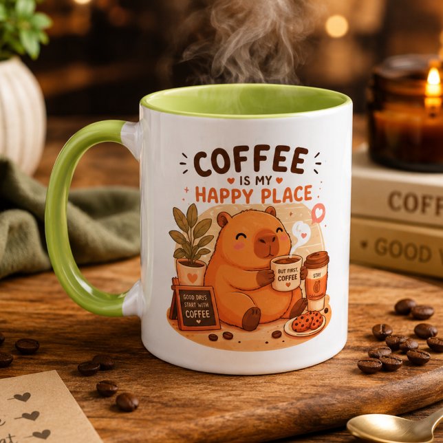 Söt Capybara Kaffe Älskare Mugg | Kaffe Är Min Lyc (Skapare uppladdad)