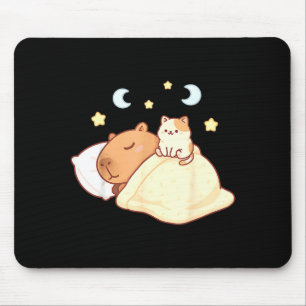 Söt Capybara Kawaii Sömn Pyjamas Sleepybara Katt Musmatta