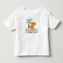 Söt Capybara med Palmer Toddler T-Shirt