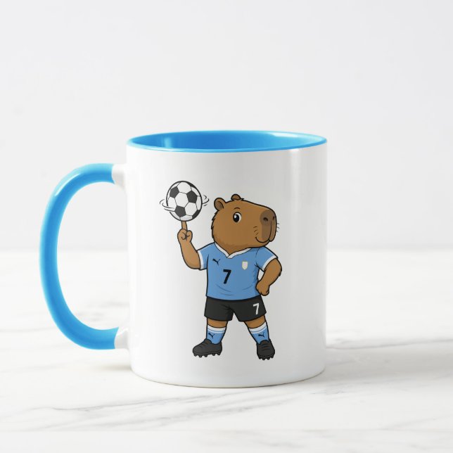 Söt Capybara-mugg för fotboll Mugg (Vänster)