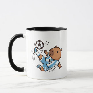 Söt Capybara-Mugg för Fotbollsfans Mugg