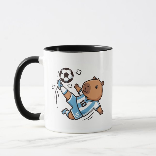 Söt Capybara-Mugg för Fotbollsfans Mugg (Vänster)