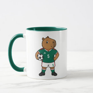 Söt Capybara-Mugg för Fotbollsfans Mugg