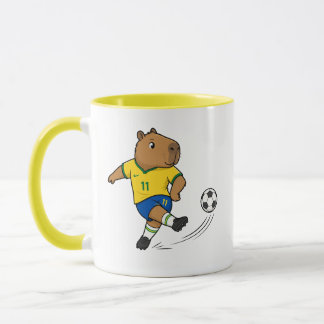 Söt Capybara-Mugg för Fotbollsfans Mugg