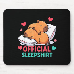 Söt Capybara Officiell Sövdräkt Mysig Sömn Valen Musmatta