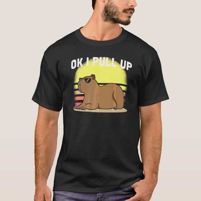 Söt Capybara Ok Jag Kommer Capybara  Meme T Shirt (Framsida)