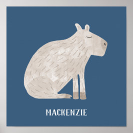 Söt Capybara Personlig Poster