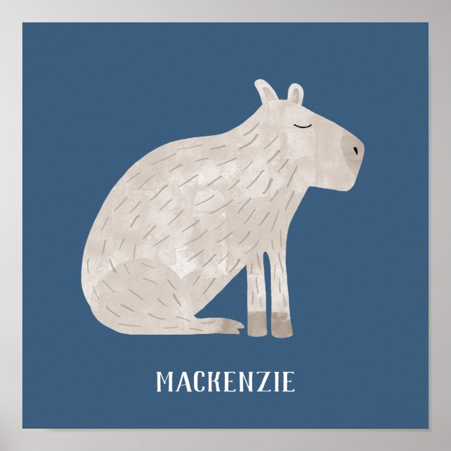 Söt Capybara Personlig Poster (Framsidan)