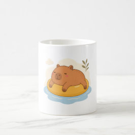 Söt Capybara-poolflytare sommaravslappnad mugg