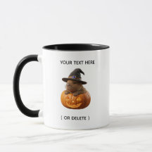 Söt Capybara Pumpa Jack O Lantern Halloween Mugg