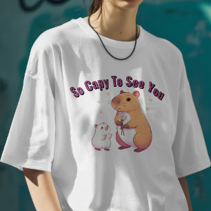 Söt Capybara Så Capy Att Se Dig T Shirt