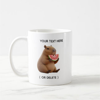 Söt Capybara som äter vattenmelon Personlig Mugg