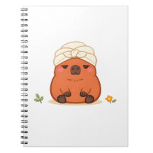 Söt Capybara Spa-dags Handduk Turban Anteckningsbo