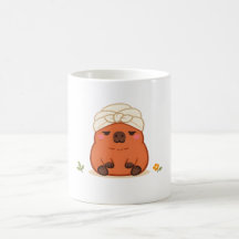 Söt Capybara Spa-dags Handduk Turban Mugg
