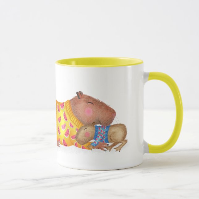 Söt capybara 'världens bästa mamma' mugg (Höger)