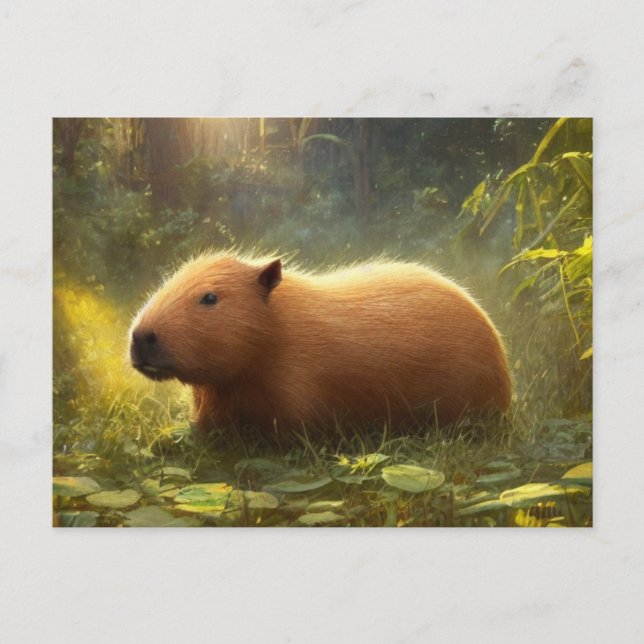 Söt Capybara vykort (Framsida)