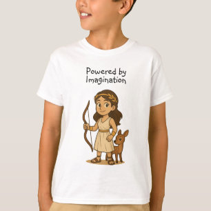 Söt Cartoon Artemis Bebis Drivs av Fantasi T Shirt