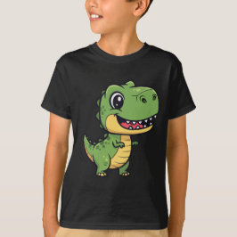 Söt Cartoon T-Rex Dinosaur Barn T-Shirt