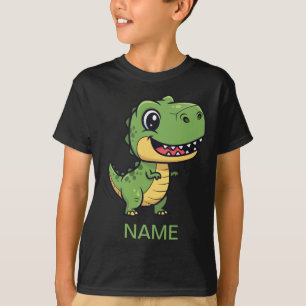 Söt Cartoon T-Rex Dinosaurie Barn T-Shirt