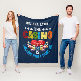 Söt Casino älskare add namn Fleecefilt