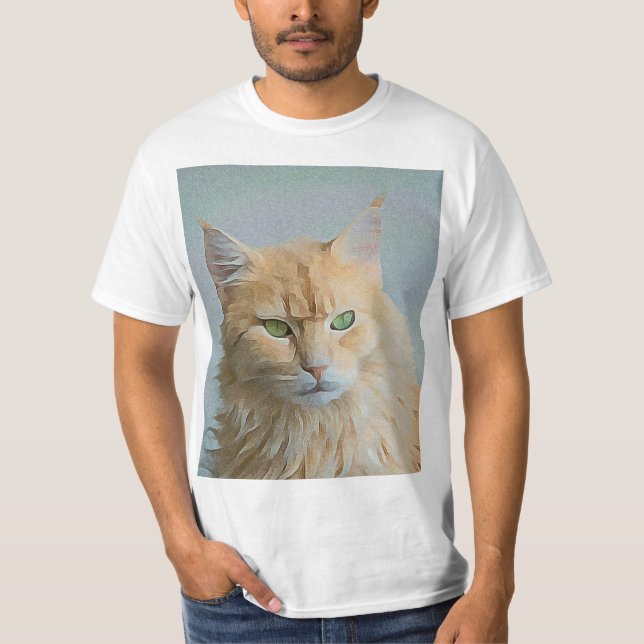 Söt Cat Artwork | Bästa gåva till kattälskare T Shirt (Framsida)
